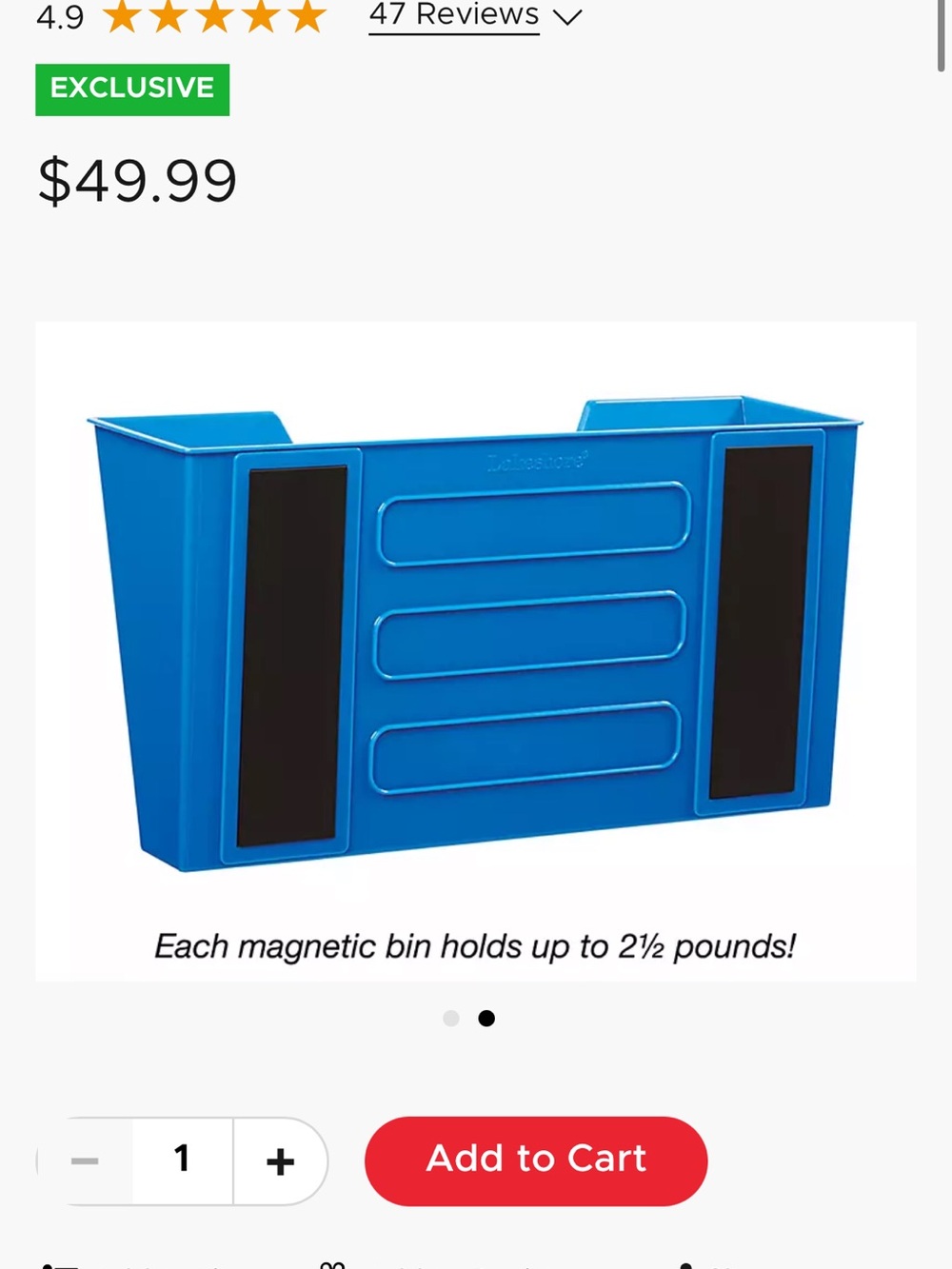 Set of 3 Magnetic Folder Bins - Picture 4 of 5